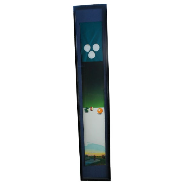 1986 Untitled Pool Table Watercolor Landscape Mixed Media Artwork by Dike Blair For Sale - Image 10 of 10