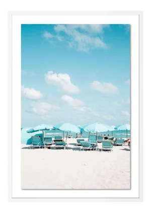 Miami II by Natalie Obradovich in White Framed Paper, Medium Art Print