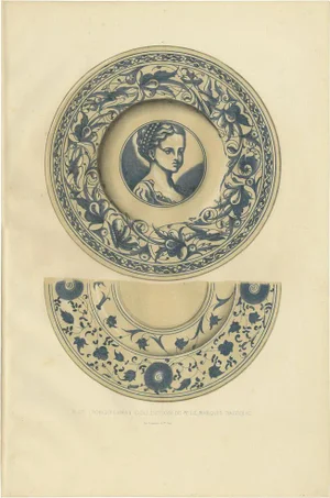 Delange, Porcelain Plate of Mr. Le Marquis Dazeglio, 1869, Paper