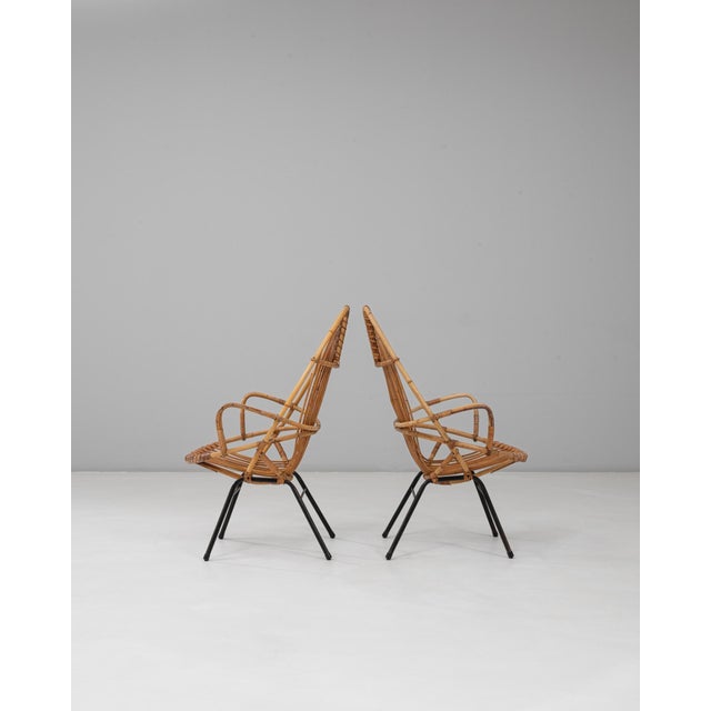 1960s French Bamboo Lounge Chairs - A Pair For Sale - Image 4 of 18