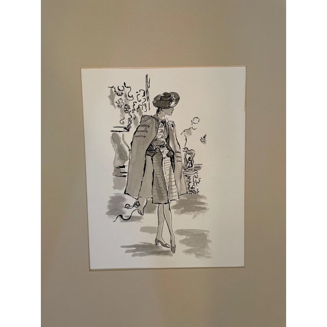 Original watercolor fashion illustration.