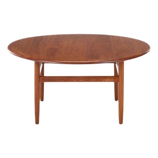 Round Coffee Table in Teak from A/S Niels Bach Møbelfabrik, 1960s For Sale