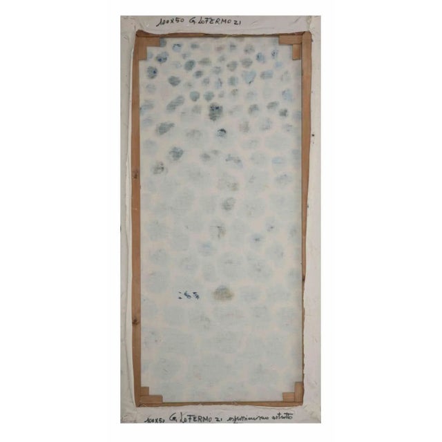 Contemporary Giorgio Lo Fermo, Blue Spots, Original Oil on Canvas, 2021 For Sale - Image 3 of 5