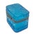 Traditional Blue Czechoslovakia Pressed Glass Box For Sale - Image 3 of 6