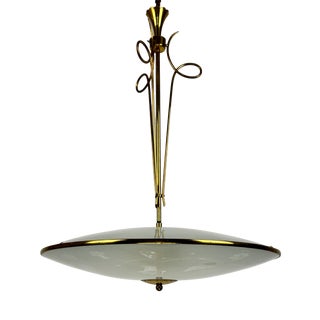 Italian UFO Pendant Light by Pietro Chiesa for Fontana Arte, 1950s For Sale