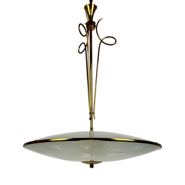 Italian UFO Pendant Light by Pietro Chiesa for Fontana Arte, 1950s For Sale