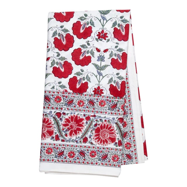 Janvi Tablecloth, 6-seat table - Red For Sale