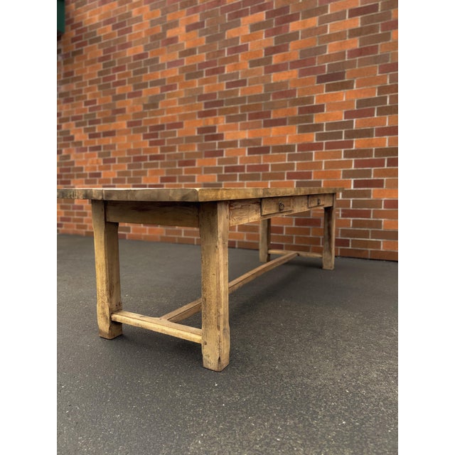 19th Century Oak Farmhouse Table For Sale - Image 14 of 18
