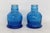 Mid-Century Modern Wheaton Nj Pocahontas Indian Herbs 2pc Pair Blue Glass Salt Pepper Shakers 4926b For Sale - Image 3 of 16