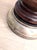 Brown Vintage Turned Wood Column Lamp With Rush Accent 70s For Sale - Image 8 of 9