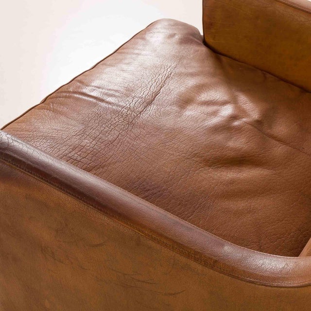 Vintage Scandinavian Chair in Buffalo Leather, 1960s For Sale - Image 17 of 18