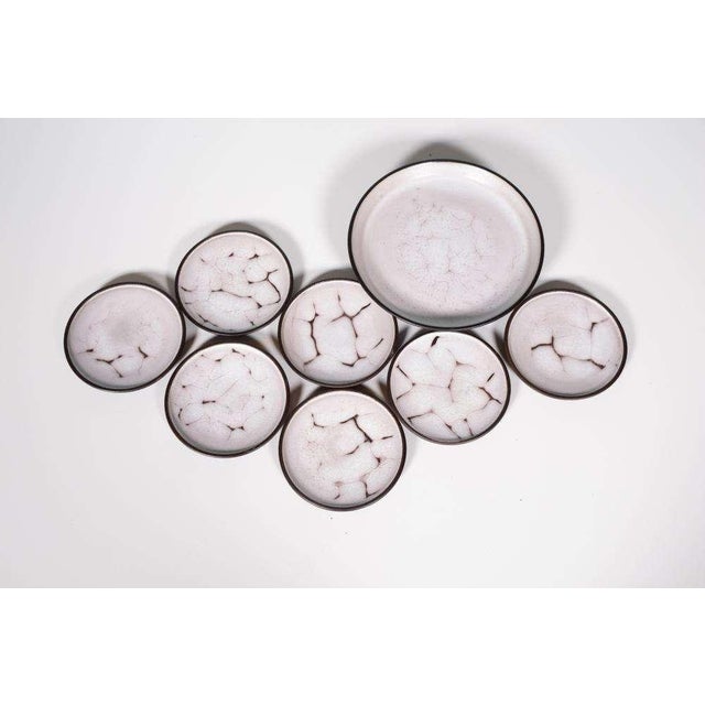 Vintage Fat Lava Ceramic Serving Plates from Mobach, Set of 8 For Sale - Image 5 of 13