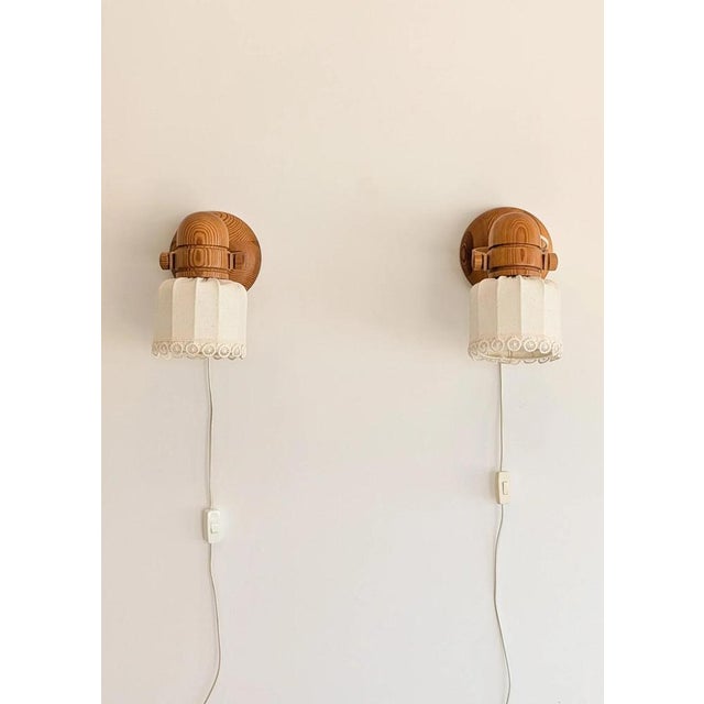 Swedish Pine Wall Lamps from Markslöjd, 1970s, Set of 2 For Sale - Image 6 of 13