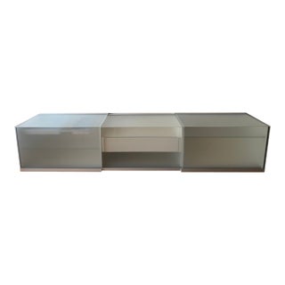 Rare Swiss Team-by-Wellis Glass Suspended Credenza For Sale