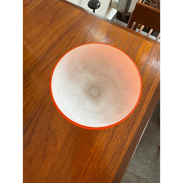 Mid-Century Modern Italian Red and White Incamiciato Murano Glass Bowls by Carlo Moretti, 1959, Set of 6 For Sale - Image 3 of 6