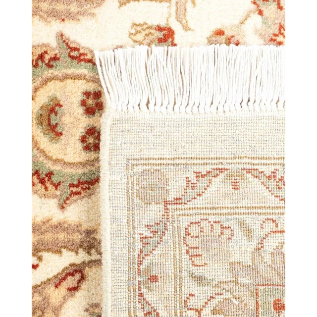 2000 - 2009 Mogul, One-of-a-Kind Hand-Knotted Area Rug in Ivory, 4' 1" x 6' 2" For Sale - Image 5 of 8