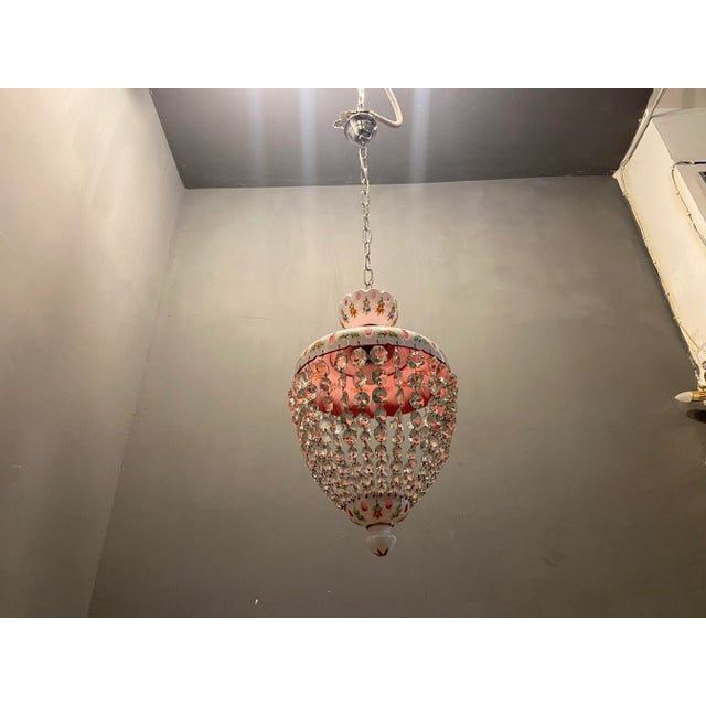 Venetian Murano Glass Pendant Lamp For Sale - Image 6 of 10