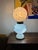 White Murano Glass Table Lamp from Mazzega, Italy, 1970s For Sale - Image 6 of 9