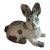 Monumental 24" Hand-Sculpted Stoneware Hare Sculpture With 'Shipwreck' & Gold Glaze For Sale