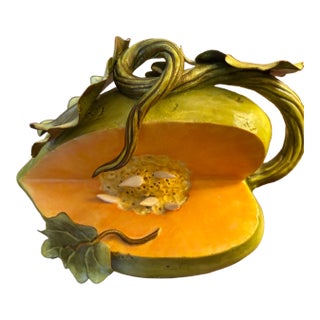 Beautiful Katherine Houston Porcelain Melon Sculpture For Sale