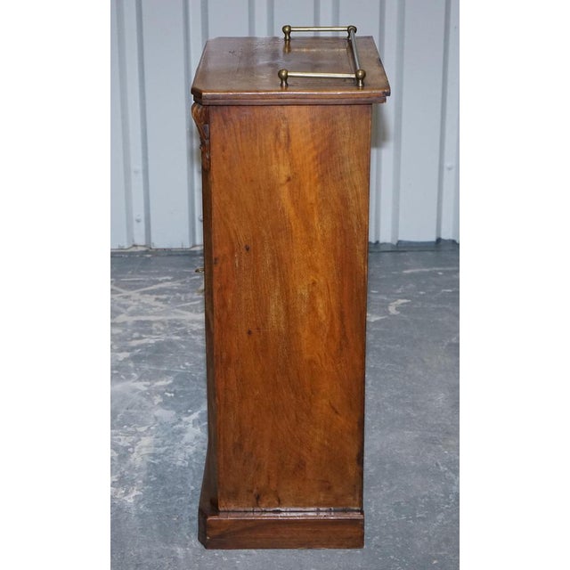 Victorian Pier Glazed Inlaid Walnut Marquetry Music Cabinet, 19th Century For Sale - Image 13 of 18