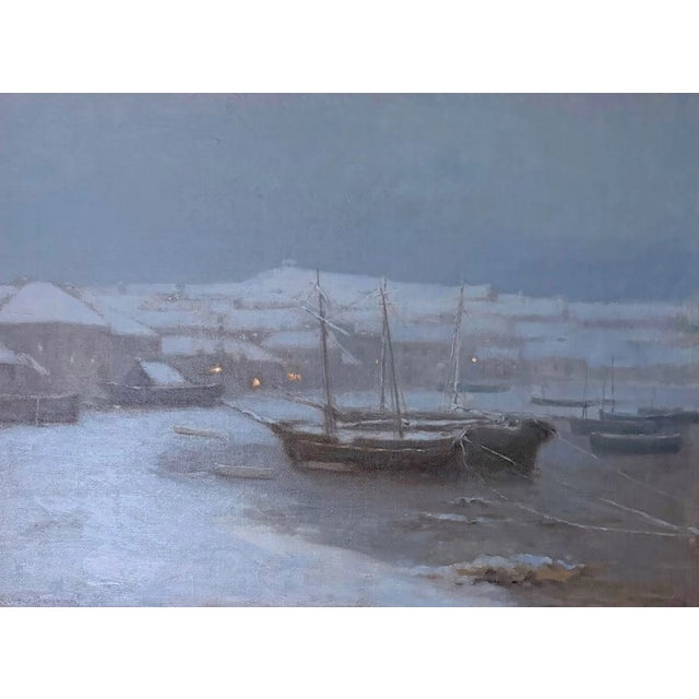 A leader of the St. Ives art colony in Cornwall, John Noble Barlow’s (1861-1917) “Evening, St. Ives Harbor, Cornwall”...