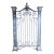Large Wrought Iron Decorated Silver Wall Gate For Sale