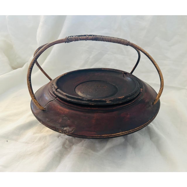 Asian Antique Antique Chinese Wood Food Basket For Sale - Image 3 of 11