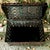 Metal Keepsake Casket Featuring an Intricate Pierced Lattice Design and Dramatic Domed Lid For Sale - Image 4 of 7