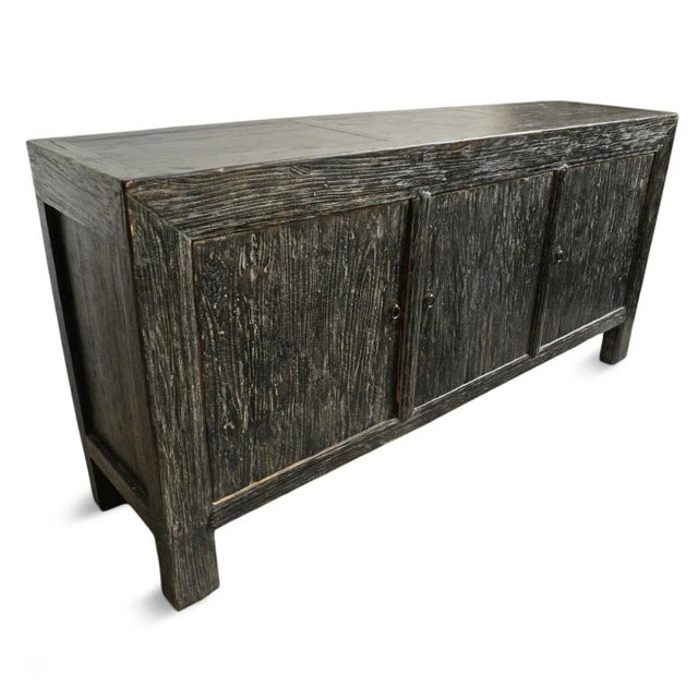 Vintage Rustic Modern Blackened Sideboard / Credenza For Sale - Image 4 of 8