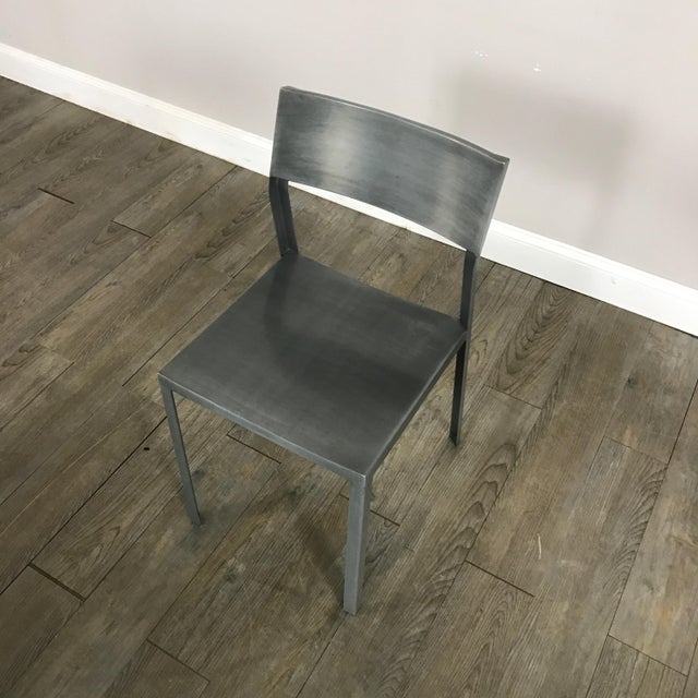 CB2 Brushed Steel Dining Chairs Set of 6 Chairish