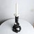 The Cumulus Candle Holder is a hand-carved wood and marble object from the Melting Collection by Gabor Gobi. Yakisugi-...