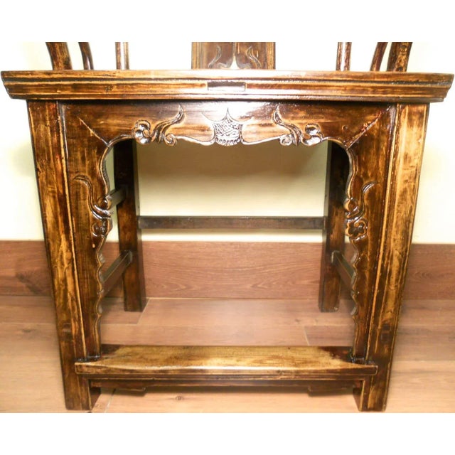 Antique Chinese High Back Arm Chairs, Circa 1800-1849 - A Pair For Sale In Dallas - Image 6 of 11