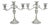 Vintage International Silver Co Countess Silver Plated 3 Arm Candelabra - Pair For Sale