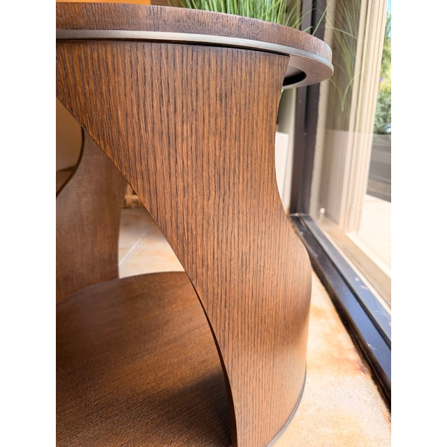 Early 21st Century Theodore Alexander Oak End Table For Sale - Image 5 of 6