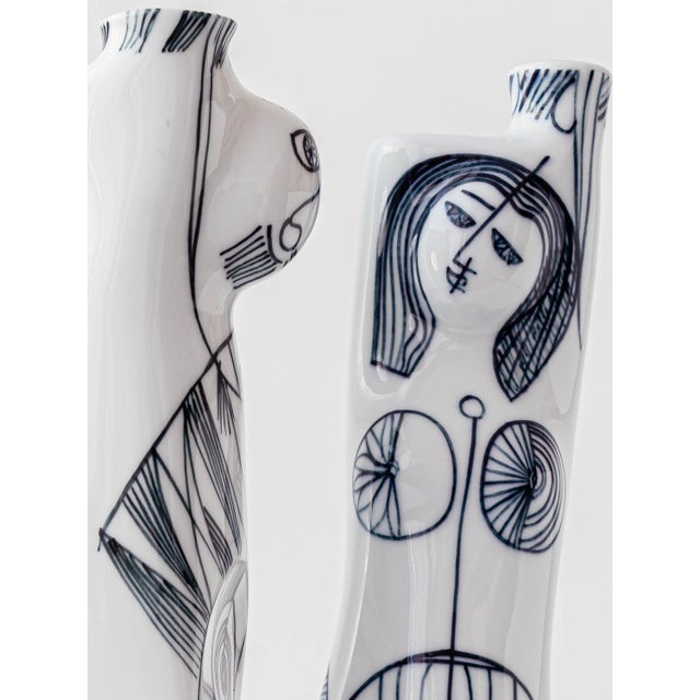 Anthropomorphic Figural Vases by Sargadelos, Set of 2 For Sale - Image 12 of 13