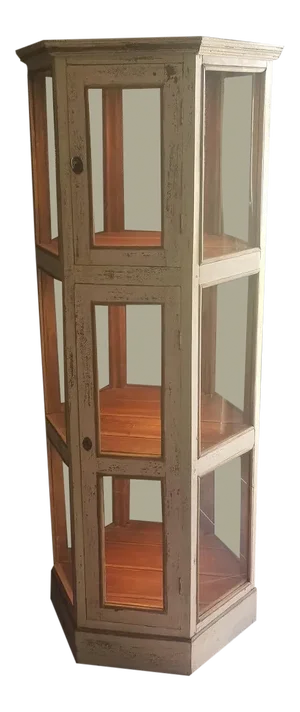Vintage Hexagonal Display Case