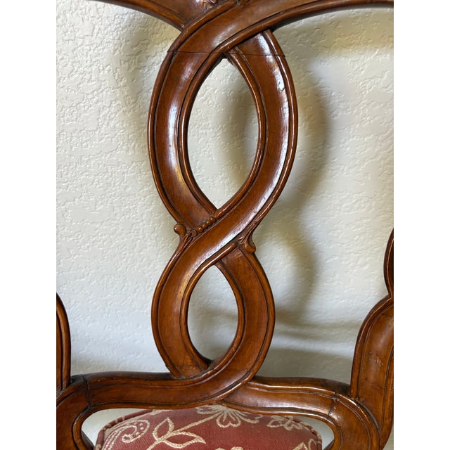 1950s 1950s Mid-Century French Provincial Pretzel-Back Chairs - Pair For Sale - Image 5 of 12