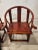 1900 - 1909 Early 1900s Wonderful Pair of Chinese Red Ming Horseshoe Chairs - a Pair For Sale - Image 5 of 13
