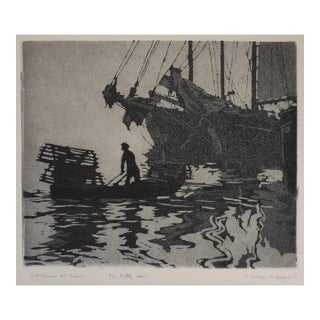 1965 Lobsterman at Dawn Etching For Sale