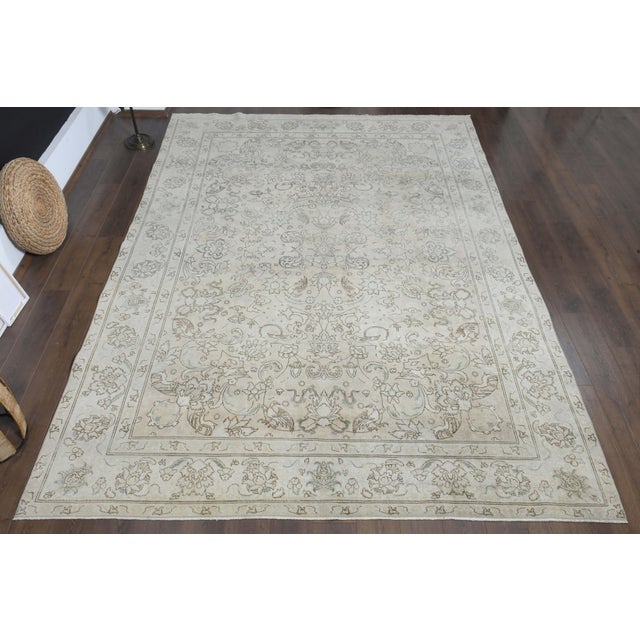 Vintage Persian Hand-Knotted area rug is a semi-antique vintage area rug. The '70s Eastern region of Anatolia's unique rug...