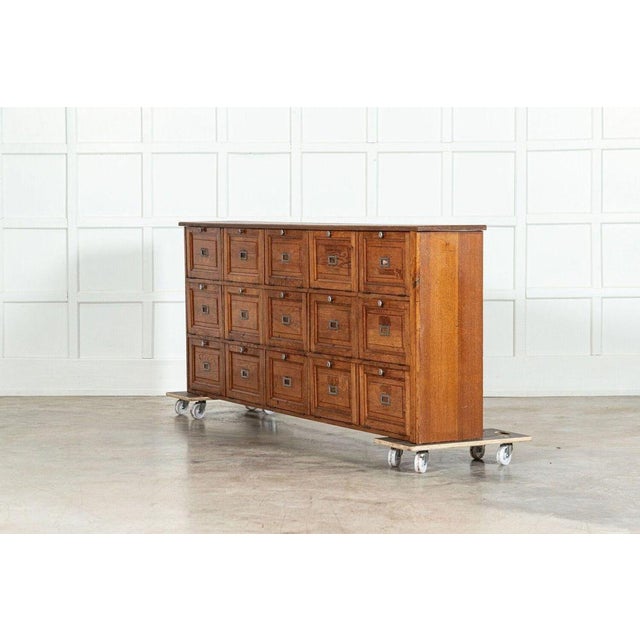 Large French Oak Haberdashery Cabinet, 1940s For Sale - Image 4 of 14