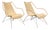 Brazilian Modern Armchairs in Iron & Sisal, Carlo Hauner, 1950s For Sale
