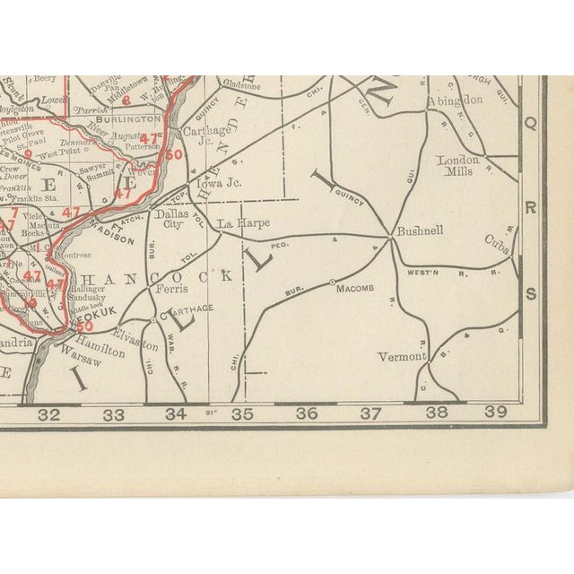Antique Map of Iowa The Hawkeye State by Ran McNally, 1899 For Sale - Image 9 of 12