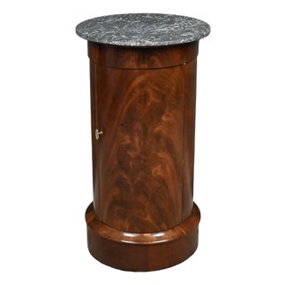 Empire Style Mahogany Nightstand, Late 19th Century For Sale