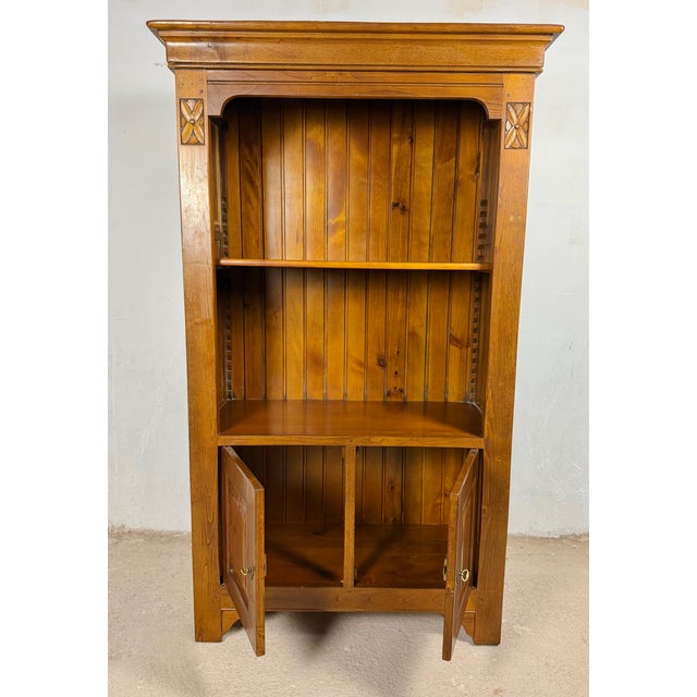 Spanish Oak Rustic Wood Cabinet, 1940s For Sale - Image 4 of 11