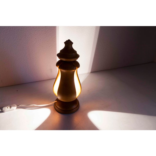 Vintage Wood Table Lamp, 1960s For Sale - Image 10 of 18