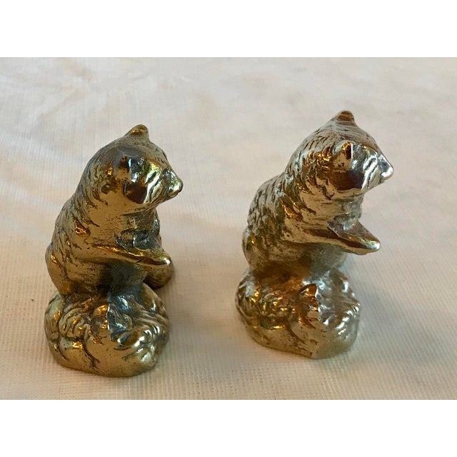 Vintage Petite Brass Raccoons - a Pair | Chairish