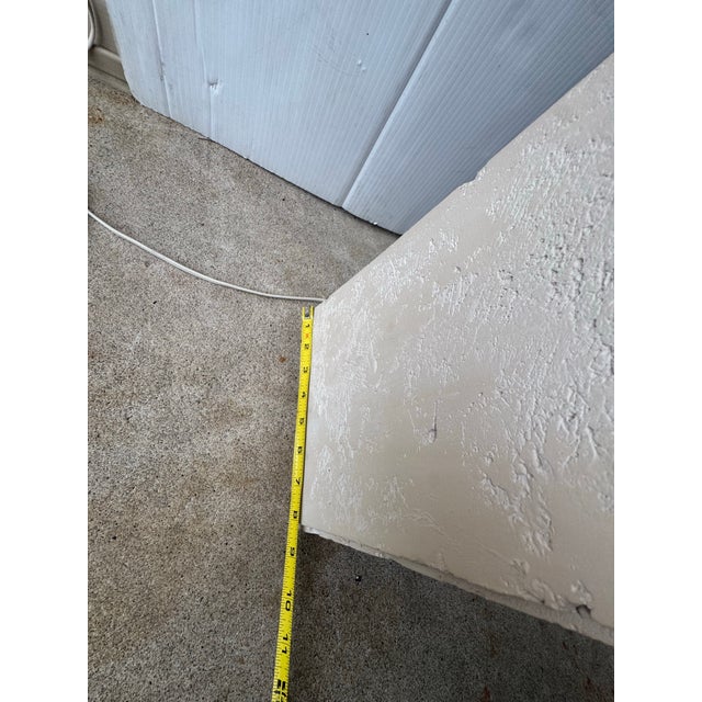 1980s Obelisk Pyramid Shaped Faux Travertine Floor Lamp For Sale In Philadelphia - Image 6 of 6