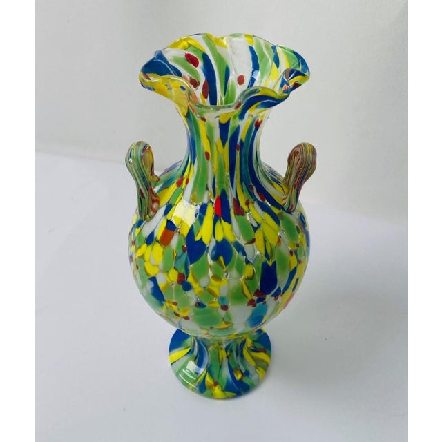 Vintage Handcrafted Murano Glass Amphora from Fratelli Toso, 1970s For Sale - Image 10 of 14